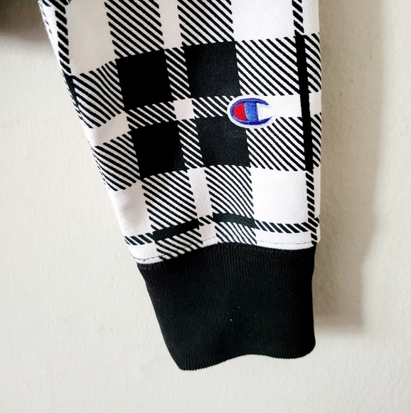 Champion x Urban Outfitters Mixed Print Mock Neck Sweatshirt  Small - Picture 6 of 12